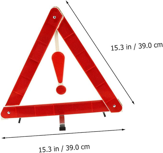 4Pcs Car Warning Tripod Safety Kit Collapsible Reflective Road Triangles for Vehicle Maintenance and Roadside Assistance and Wind Resistant Design