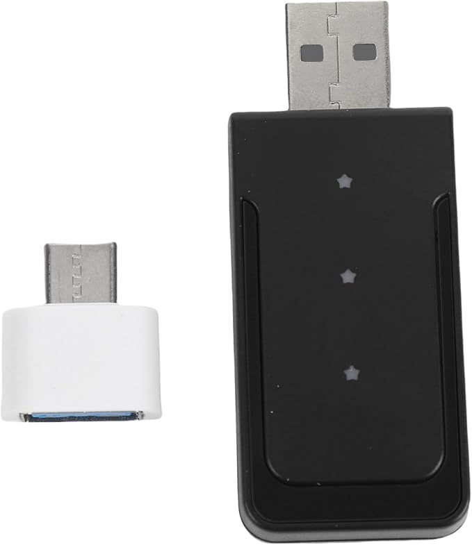 2 in 1 Wireless CarPlay Adapter, Wired to Wireless Converter for CarPlay and Android Auto, Bluetooth 5.0 WiFi Plug and Play Car Dongle CP508A (CP508C)