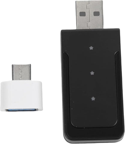 2 in 1 Wireless CarPlay Adapter, Wired to Wireless Converter for CarPlay and Android Auto, Bluetooth 5.0 WiFi Plug and Play Car Dongle CP508A (CP508C)