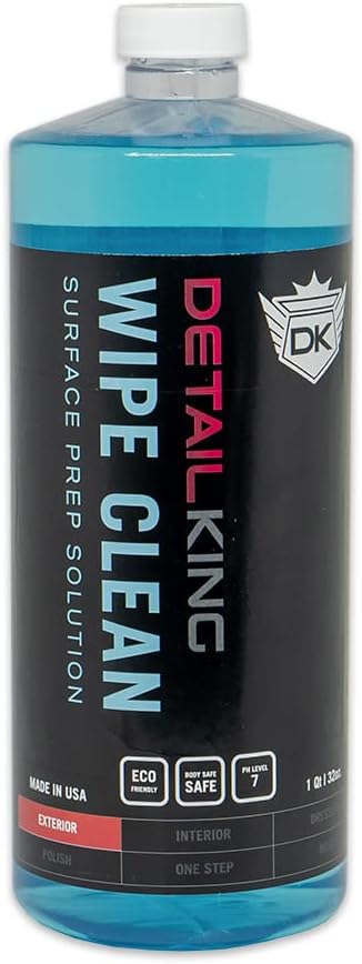 Detail King Wipe Clean - Car Surface Cleaner - Ceramic Coating Prep - Car Wax Remover - Polish Remover (Quart)