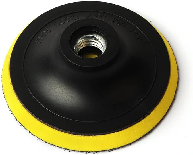 4 Inch 2 Pieces Backing Plates Polishing Buffing Pads Holder Hook & Loop Backer Pad Thread 5/8-11 Car Polishing Tool