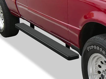 APS Running Boards 6 inches Black Compatible with Ford Ranger Mazda B-Series 1999-2011 Super Cab 4-Door Stainless Steel (Side Steps Side Bars)