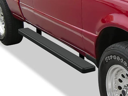 APS Running Boards 6 inches Black Compatible with Ford Ranger Mazda B-Series 1999-2011 Super Cab 4-Door Stainless Steel (Side Steps Side Bars)
