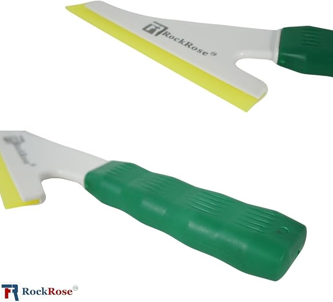 RockRose Doctor Stroke Squeegee – Professional Window Tinting Squeegee & Vinyl Wrap Applicator, Heavy-Duty Rubber Scraper for Auto Glass & Flat Glass Tint Yellow