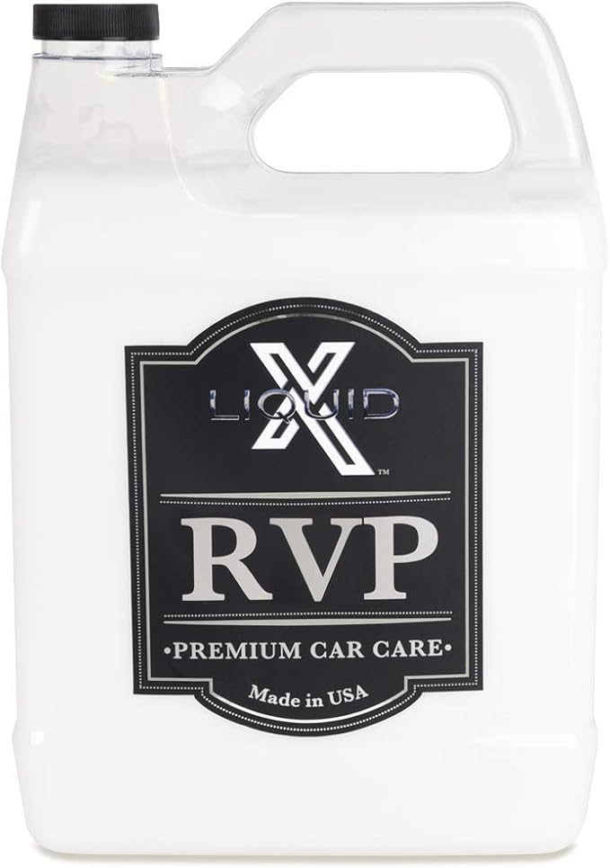 Liquid X R.V.P. - Premium Tire Dressing for Any Rubber, Vinyl & Plastic - Leaves a Non Greasy, Satin Finish - Dress All & Add UV Protection (1 Gallon)