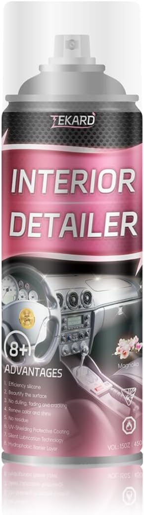 Car Interior Cleaner, Leather Cleaner, 15 oz. Large-Capacity Interior Detailer in Iron Can, Wheel Cleaner, Suitable for Cleaning Rubber, Plastic, and Leather Surfaces Inside Vehicles (1 Bottle)