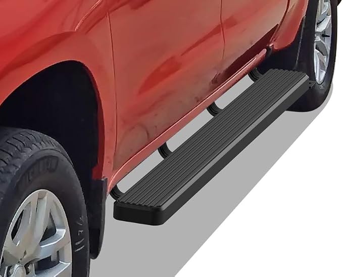 APS 6in Stainless Steel Running Boards Compatible with Chevy Silverado GMC Sierra 1500 2019-2026 Crew Cab & 2500 HD 3500 HD 2020-2026 (Silverado 1500 LTD Sierra 1500 LD 2022)