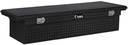 UWS EC10462 69-Inch Gloss Black Heavy-Wall Aluminum Truck Tool Box with Low Profile, RigidCore Lid