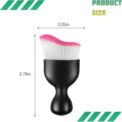 Car Interior Detailing Brush, Curved Soft Bristles Vehicle Removal Dust Collectors, Scratch-Free Automotive Cleaning Tool Accessories, Universal for Truck SUV Sedan (White/Red)