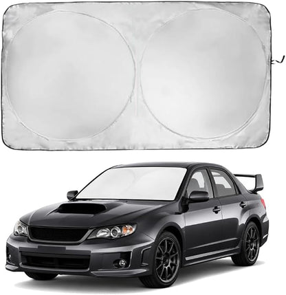 Windshield Sun Shade | Compatible for Subaru Impreza WRX/WRX STI 2008-2015 | Certified 99.87% UVB & 99.02% UVA Car Sun Shade. Award Winning Sunshade - Patented Technology | Car Shades by Kinder Fluff