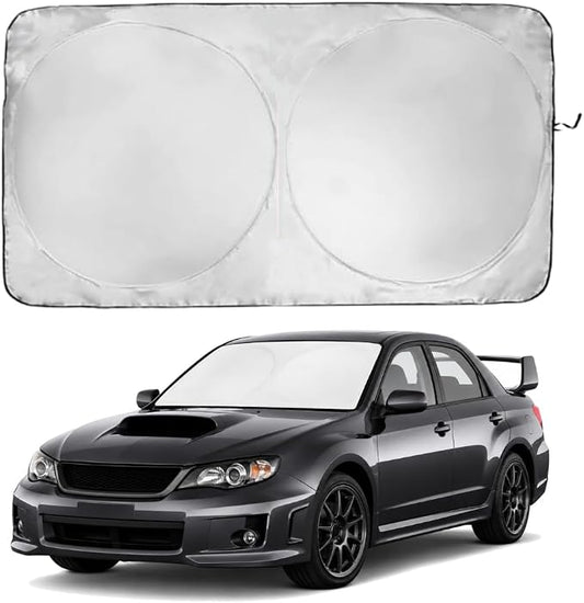 Windshield Sun Shade | Compatible for Subaru Impreza WRX/WRX STI 2008-2015 | Certified 99.87% UVB & 99.02% UVA Car Sun Shade. Award Winning Sunshade - Patented Technology | Car Shades by Kinder Fluff