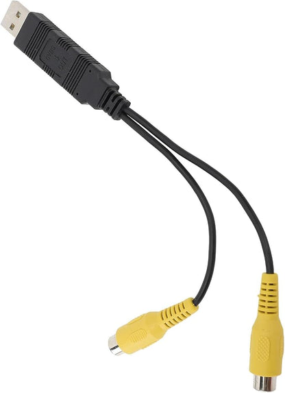 Video Out Adapter, RCA Composite Cvbs Video Audio Converter Adapter, USB to Cvbs Video Output Adapter HD Video Easy to Use USB to RCA Interface Cable Adapter for Vehicle