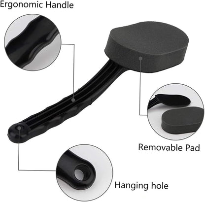 Ergonomic Tire Shine Applicator with Handle Removable Sponge Pad for Tire Dressing and Cleaning Lightweight Design for Easy Use and Storage for Car Detailing