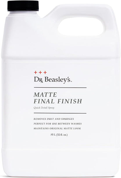 Dr. Beasley’s Matte Final Finish 32oz - Matte Safe Auto Detail Spray for Between Washes, Touch-ups. Removes Dust, Smudges, Water Spots for Showroom Appearance. pH Balanced, No Gloss