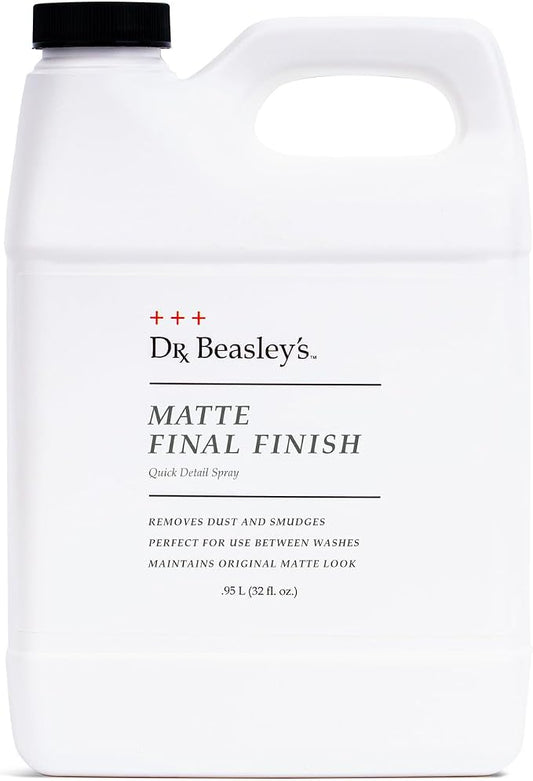 Dr. Beasley’s Matte Final Finish 32oz - Matte Safe Auto Detail Spray for Between Washes, Touch-ups. Removes Dust, Smudges, Water Spots for Showroom Appearance. pH Balanced, No Gloss