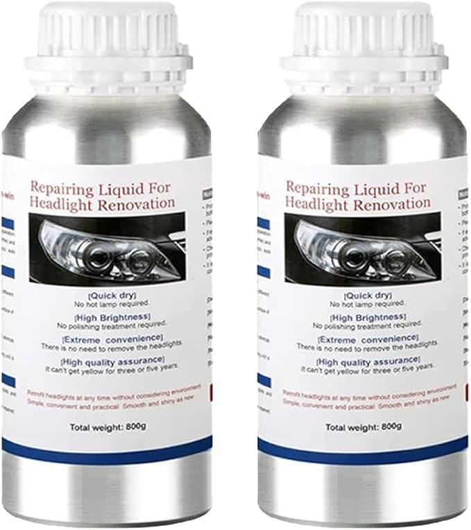ROYWOO 1600g Car Headlight Restoration Liquid，Auto Headlight Scratch Restoring Fluid，Headlight Lens Polish Repair Liquid for Repair of Scratch,Yellowed, Haze, Cracked Headlamp