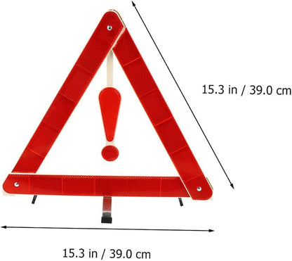 4pcs Car Safety Triangle Roadside Car Kit Reflective Decals Emergency Warning Sign