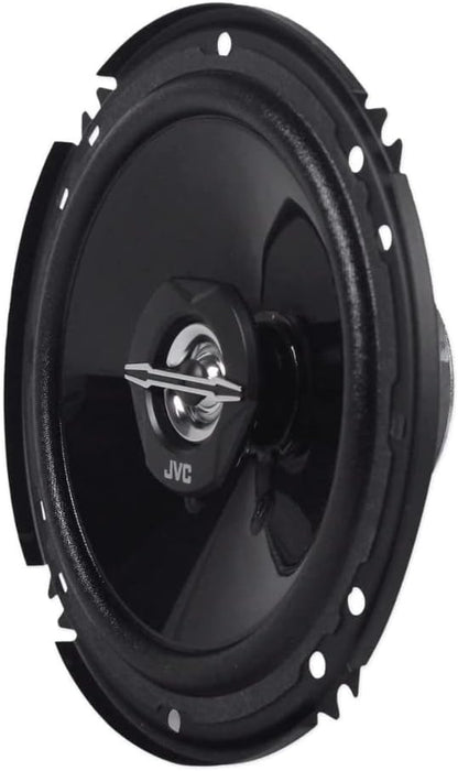 JVC CS-J620 300W 6.5" CS Series 2-Way Coaxial Car Speakers, Set of 2, 6.5" Mica Cone Woofer & 1" PEI Tweeter, Hybrid Surround, Easy Installation