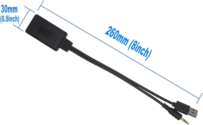 Yoper Bluetooth Adapter Compatibility with BMW Mini Cooper Aux 3.5 Cellphone Play HiFi Music
