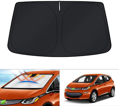 KUST Windshield Sun Shade for 2017-2025 2026 Chevrolet Bolt EV Hatchback Accessories (NOT for Chevy Bolt EUV) Window Sunshade Sun Visor Protector Foldable Blocks UV Rays Keep Car Cooler
