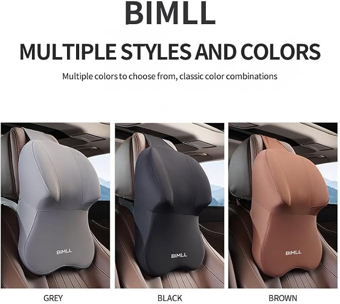 Car Neck Pillow, Ergonomic Memory Foam Headrest Pillow, Increase and Widen, Soft Against the Skin and Breathable, Alleviate Various Cervical Spine Issues Caused by Long-Distance Driving (Black)