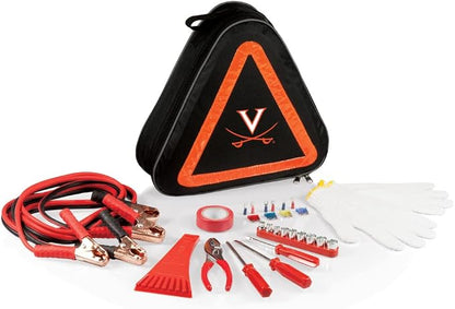 PICNIC TIME NCAA Roadside Emergency Car Kit - Auto Vehicle Safety Road Side Assistance with Jumper Cables and Car Tool Kit