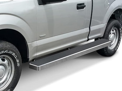 APS (Polished 304 Stainless Steel 6in Wheel to Wheel) Running Boards Nerf Bars Compatible with Ford F150 2015-2026 Regular Cab 6.5ft Bed & F-250 F-350 Super Duty 2017-2026