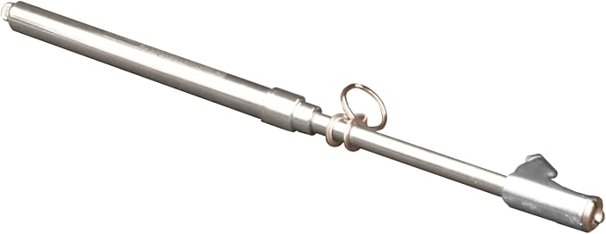 Haltec GA-155S-RCL Dual Foot Recalibratable Truck Service Gauge – 10–150 PSI, 2 PSI Increments, Chrome Finish, Metal Bar, Straight-on 30° Reverse Chuck