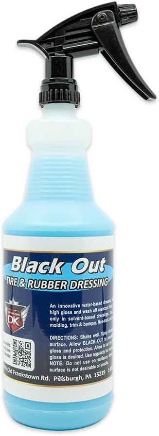 Detail King Black Out Tire, Rubber & Wheel Well Dressing - Quart - Cleans & Shines