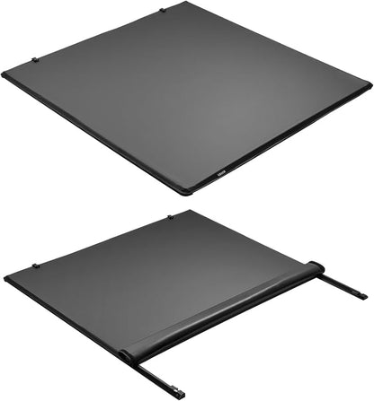 VEVOR Soft Roll-Up Truck Bed Tonneau Cover, Compatible with 2015-2026 Ford F-150, Fits 5.6 ft (5 ft 7 in/67 in) Bed, Triple-Layer Heavy-Duty PVC Tonneau Cover with Three Aluminum Alloy Support Bars