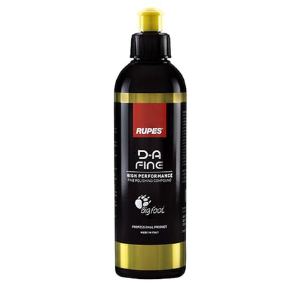 RUPES 9.DAFINE250 Pack of 1 250 ml Yellow D-A Fine High Performance Polishing Compound for Car Detailing & Removing Scratches| Removes Fine Defects | Micro-Abrasive Technology | Removes Swirl Marks