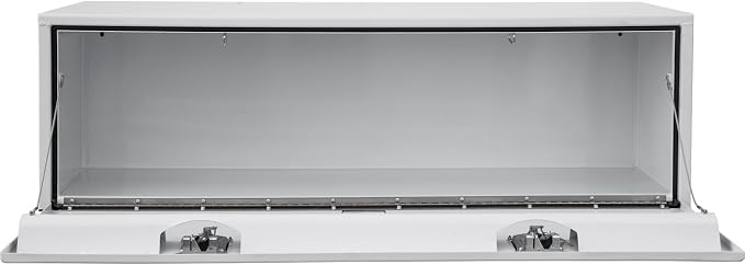 Buyers Products 1702215 Steel Underbody Truck Tool Box 18 x 18 x 60 Inch, White Powder-Coated 14 Ga Steel, Locking Stainless Paddle Latch, Drop Door, Weather-Resistant, Made in USA
