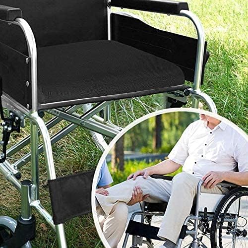 Portable Seat Cushion for Office Soft Memory Foam Seat Cushion Non Slip Bottom with Carry Handle,Washable Cover，Comfortable Coccyx Cushion for Home Office Chair Pad，Car Seat, Wheelchair (Black)