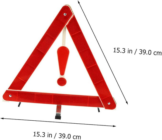 4Pcs Car Safety Triangle Kit Road Warning Signs for Situations Easy to Install Resistant to Wind and Wear for Vehicle Maintenance and Roadside Assistance