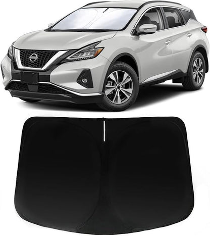 Windshield Sun Shade for Nissan Murano 2015-2024, Car Front Window Sunshade with 240T Sun Visor Protector Blocks UV Rays Heat Sun Shield Accessories