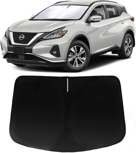 Windshield Sun Shade for Nissan Murano 2015-2024, Car Front Window Sunshade with 240T Sun Visor Protector Blocks UV Rays Heat Sun Shield Accessories