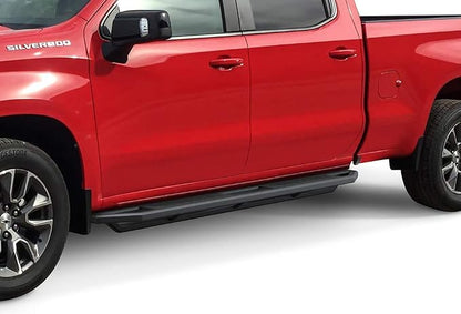 APS 6.5in Side Armor Stainless Steel Running Boards Compatible with Chevy Silverado GMC Sierra 1500 2019-2026 Crew Cab & 2500 HD 3500 HD 2020-2026 (Silverado 1500 LTD Sierra 1500 LD 2022)
