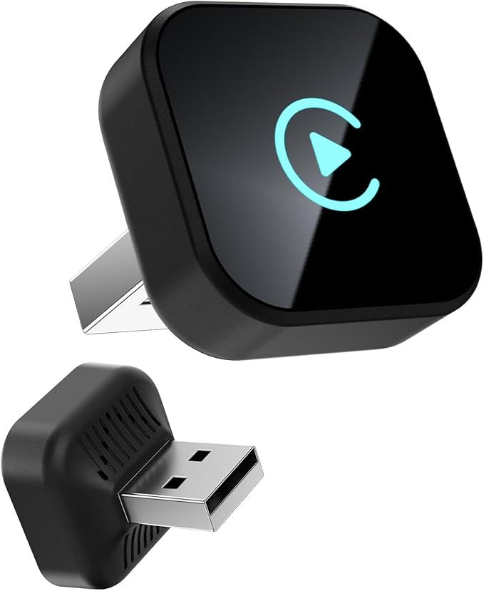 Sunweyer S40 Super Mini CarPlay Adapter Wireless Android Auto Car Kit-for Factory Wired CarPlay Cars, Auto Connect Wireless Adapter