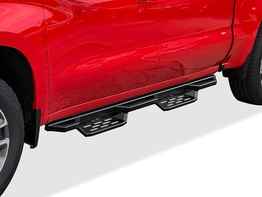 APS Stainless Steel Pocket Steps Running Boards Compatible with Chevy Silverado GMC Sierra 1500 2019-2026 Crew Cab & 2500 HD 3500 HD 2020-2026 (Silverado 1500 LTD Sierra 1500 LD 2022)