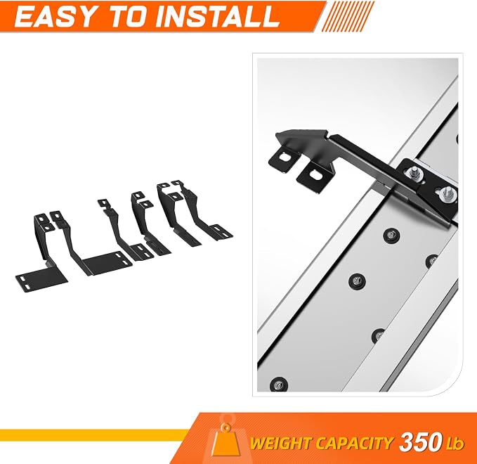 PM PERFORMOTOR 6.5" Running Boards Compatible with 2023 2024 2025 Honda Pilot, Pair of Stainless Steel Side Rails Step Bars with 6 Pcs Brackets, Polished Chrome/Black