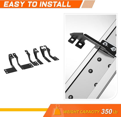 PM PERFORMOTOR 6.5" Running Boards Compatible with 2023 2024 2025 Honda Pilot, Pair of Stainless Steel Side Rails Step Bars with 6 Pcs Brackets, Polished Chrome/Black