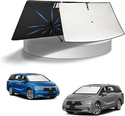 KUST Sun Shade Umbrella for Honda Odyssey 2018-2026 | Custom Fit Windshield Sunshade | Foldable Sunshade with Bendable Handle | Blocks Heat & UV Rays Keep Car Cool Sunshield