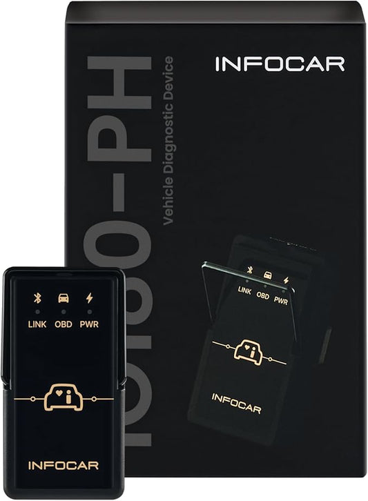 IO180-PH Smart OBD2 Scanner / ELM327 Bluetooth Vehicle Diagnostic Tool/Supports English/Free Dedicated App/Lifetime Updates/iOS & Android Compatible/Easy in-App Connection