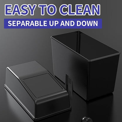 1 Pcs Black Car Trash Can, Car Trash Bin with Lid, Universal Portable Car Trash Can for Most Cars,Suvs, Offices