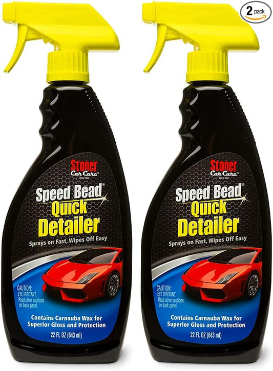 Stoner Car Care 92354-2PK Speed Bead Quick Detailer Spray – Fast Detail Spray for Dust, Smudges and Light Contaminants – Enhances Gloss and Slickness With Carnauba Wax – 22 fl oz (Pack of 2)