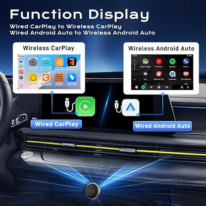 Wireless CarPlay Adapter Carlinkit MINI Ultra3│Plug & Play Convert Wired Carplay to wireles s CarPla y│Convert Wired Android AUTO to wireles s Androi d Auto│for OEM CarPla-y & OEM Android AUT-o Cars
