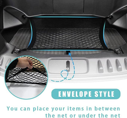 BestEvMod Envelope Style Front Trunk Cargo Net Compatible with 2026 2025 2022-2024 Ford F-150 Lightning Accessories Extra Strong Hook Stretchable Elastic Mesh (Flat Envelope Net)
