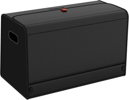 GMQ Car Trunk Organizer for SUV,Car Organizers and Storage with Collapsible Storage, Magnetic Lid Large Capacity for SUV, Truck, MPV (Carbon Black, L-21.5×13×12.5 IN)