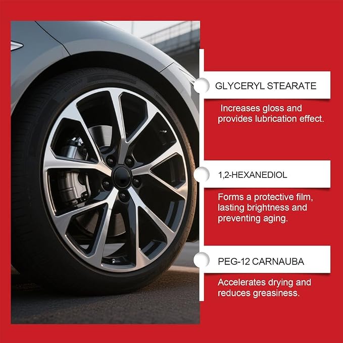 Tire Shine Paste 100g, Tire Polishing Paste, Car Tyre Shine with Sponge, Vehicle Tyre Cleaning Polishing Product Tires Care Wax Wheel Scratch Repair for Truck RV Cars (Black 1pcs)