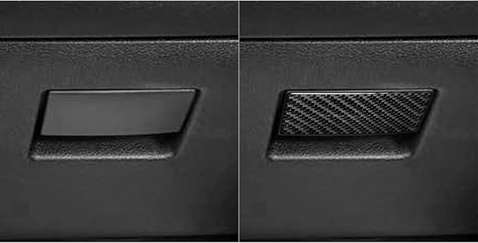 Premium Carbon Fiber Compatible with Ford Edge 2011-2014 2012 2013 SEL/Limited/SE/Sport Accessories Car Co-Pilot Storage Box Handle Switch Cover Interior Trim Sticker Decal Black 1PC